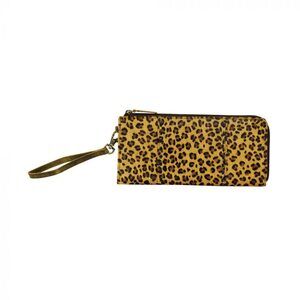 5097 Tan Brown Western Wallet Wristlet - Hair On Leather Zippered Wallet